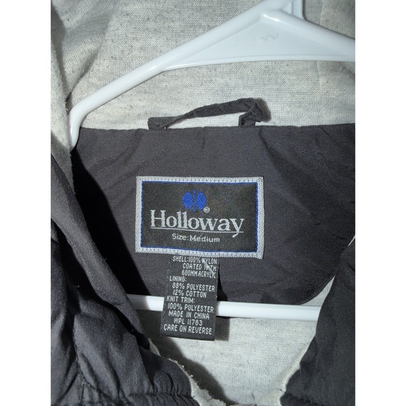 Vintage Holloway Jacket Mens Medium Black Division Champs Bomber Snap Jacket - Picture 4 of 10
